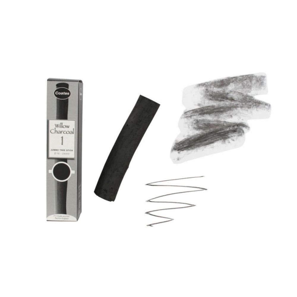 Bâton de fusain - 24 mm de diamètre - Boîte de 1