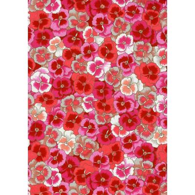 Chiyogami  949C 19 1/2"x26" - Red rose and white floral pattern