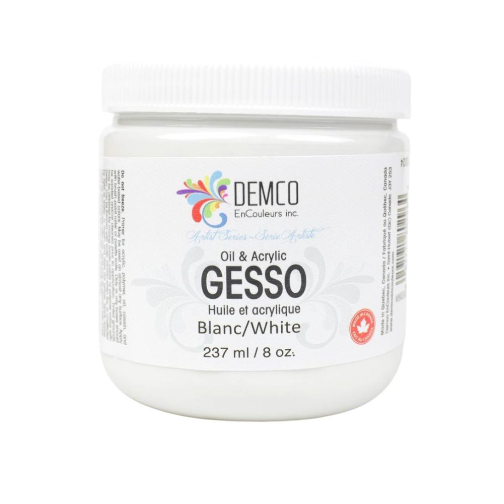 Gesso 8oz Demco, Color: Blanc