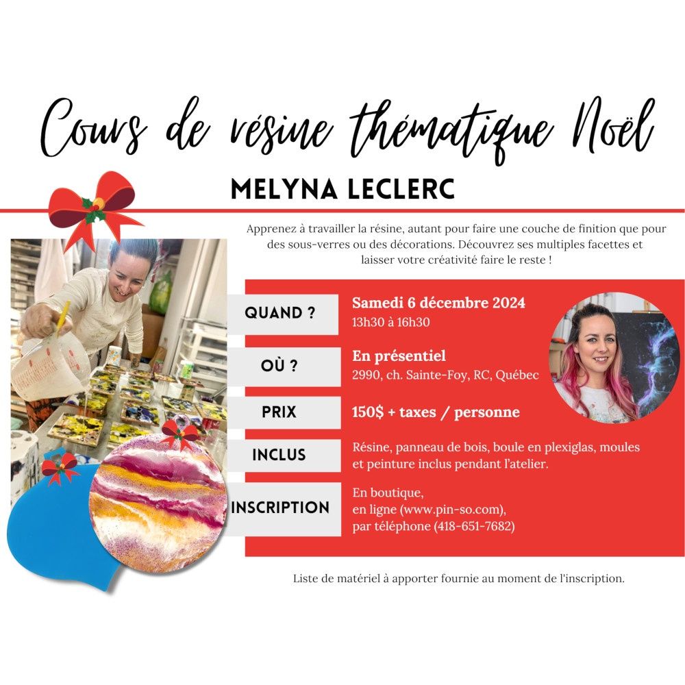 2025-12-06 Cours de résine Thématique Noël - Melyna Leclerc