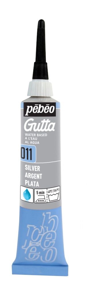 Water based Gutta Pébéo 20 ml, Color: Argent