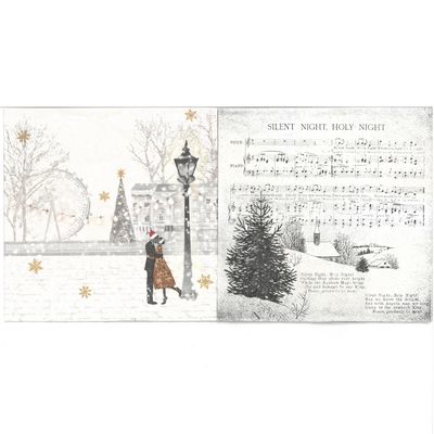 Serviettes de table - Amoureux et Partition de musique (total de 10)