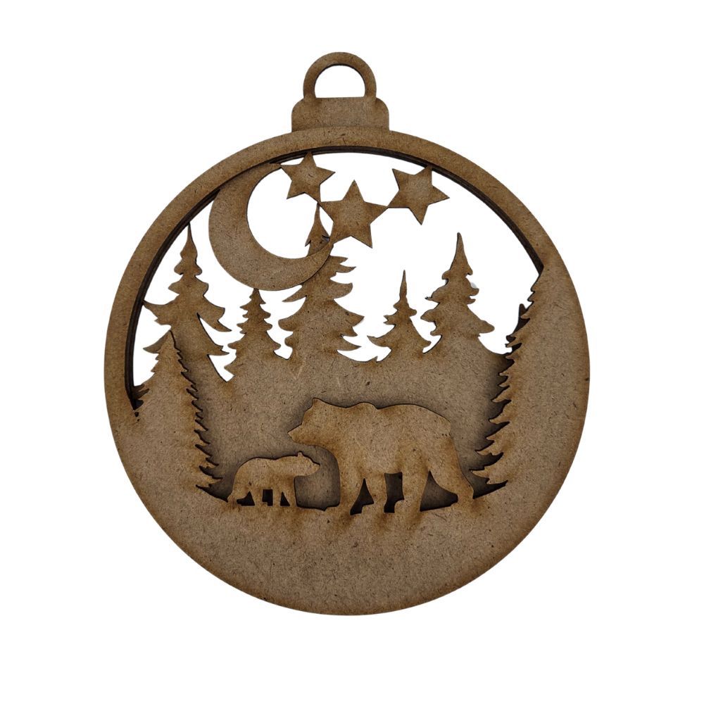 Boule 3D - Ours en forêt environ 5.5"