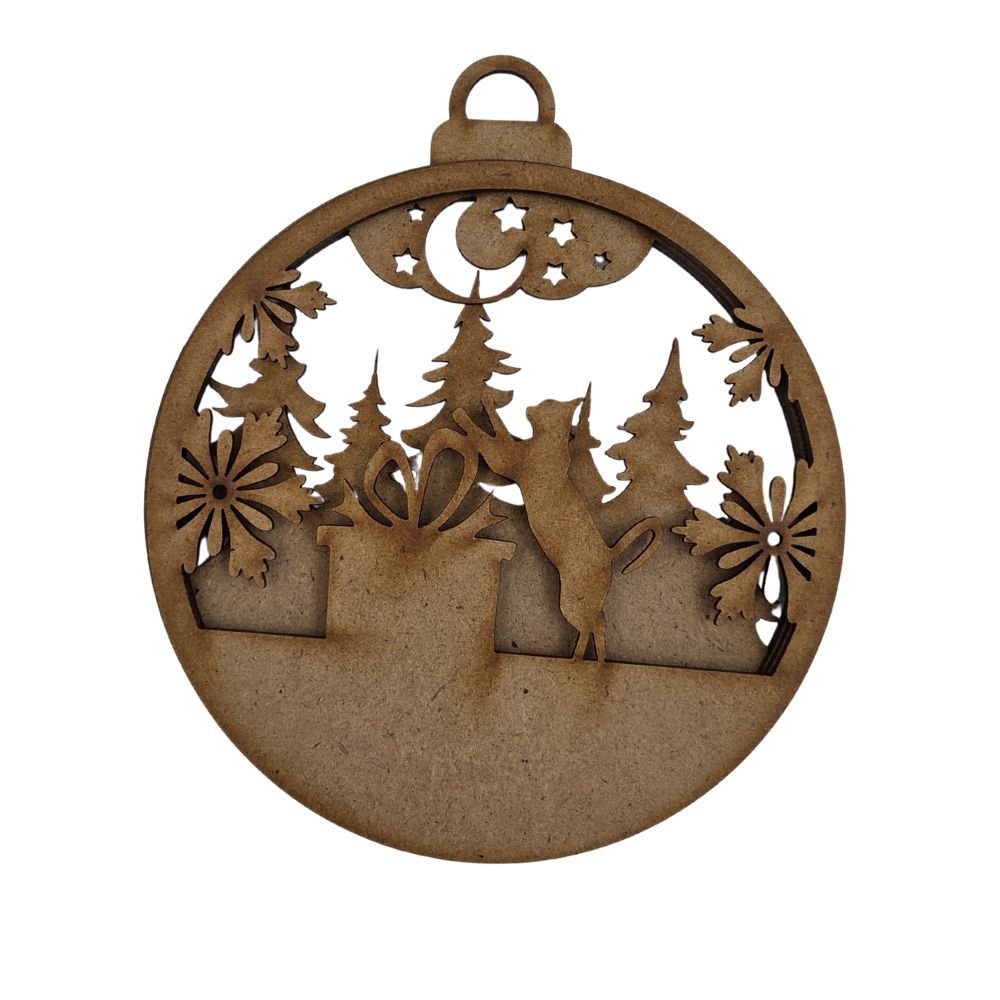 Boule 3D - Chat et cadeaux environ 5.5"