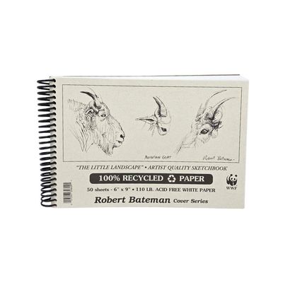 Cahier d'esquisse papier recyclé 110 lbs (50 feuilles) Robert Bateman
