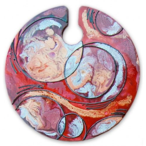 Assiette cocktail - Abstrait rouge