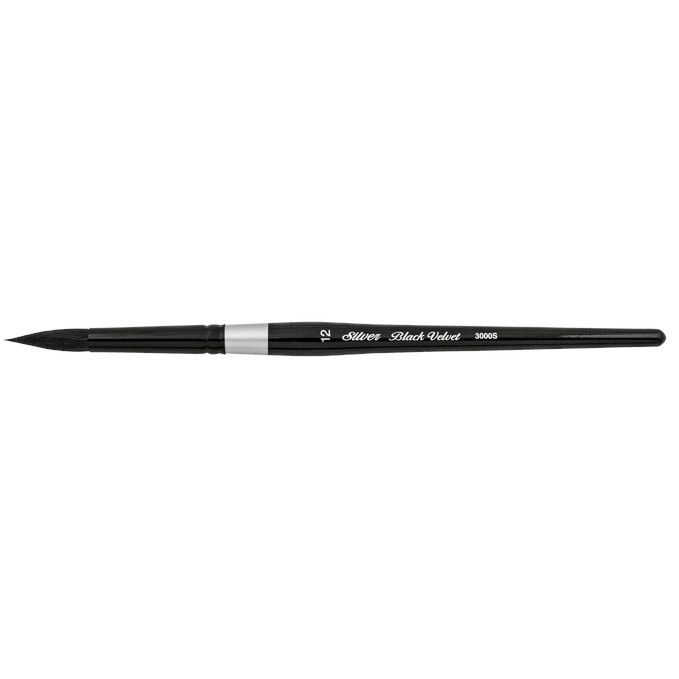 Black Velvet Rond 3000S Silver Brush Black Velvet Rond 3000S Silver Brush