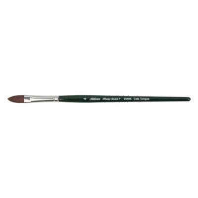 Ruby Satin Langue de chat pointue Manche court Silver Brush