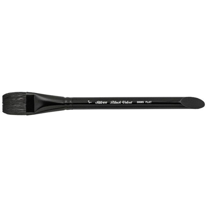 Black Velvet Plat 3008S Silver Brush