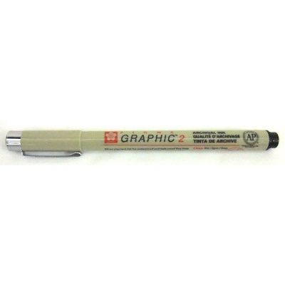 Pen black archival ink Pigma graphic 2 PH neutral Sakura