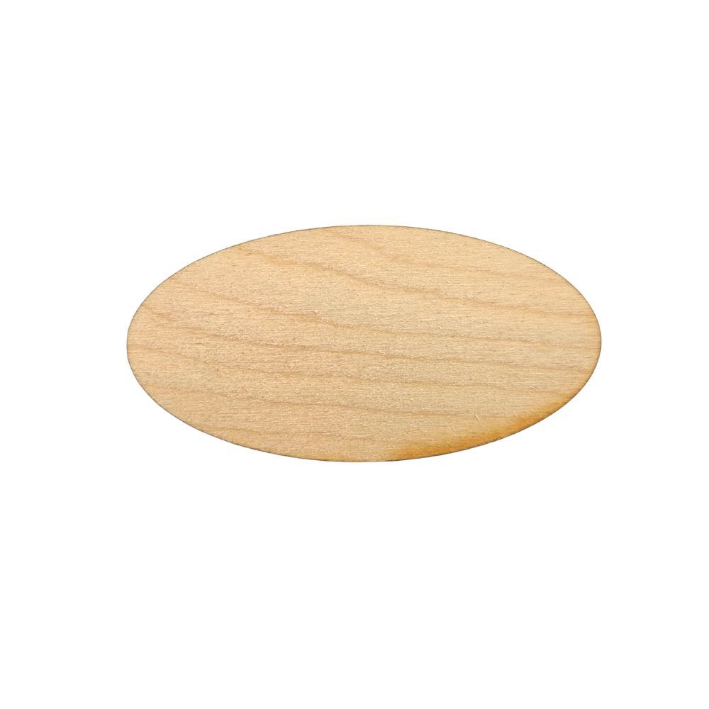 Wooden oval 3"x1.5"