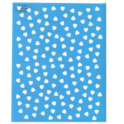 Pochoir Pluie de coeurs ST-070