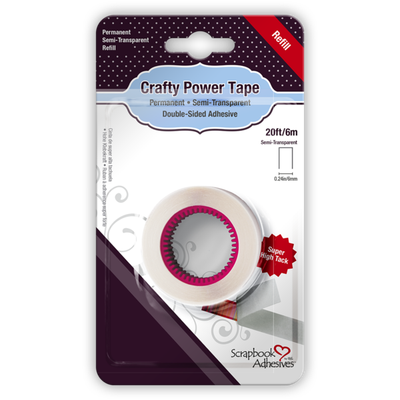 Refill Ruban adhésif Crafty Power tape semi-transparent 20' X 0.24"