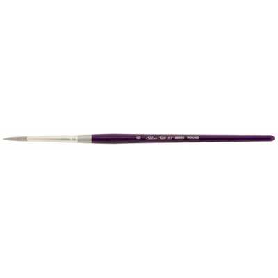 Silver Silk 88 Round Short Handle Silver Brush