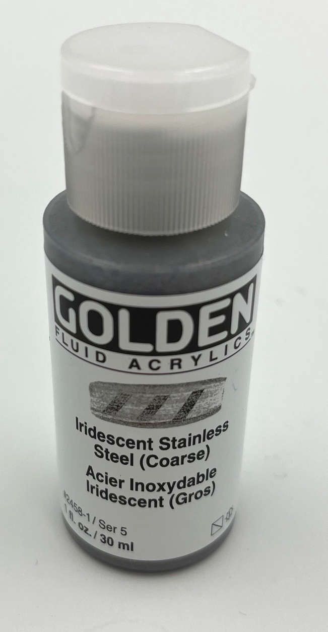Fluid Acrylic Golden 30ml (1oz), Color: Acier inoxydable iridescent gros 2458 (série 5)