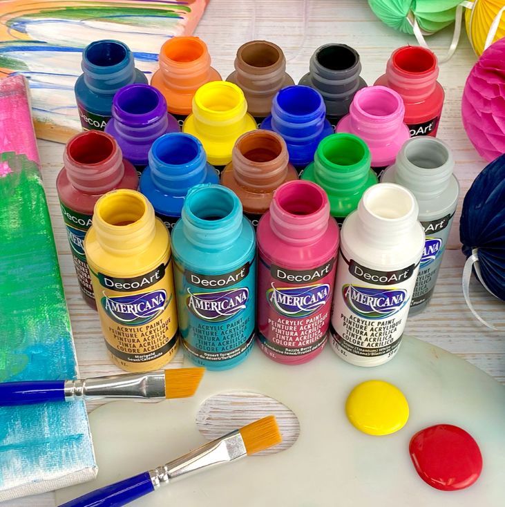 Acrylic paint 2oz Americana DecoArt more than 200 colours Acrylic paint 2oz Americana DecoArt more than 200 colours