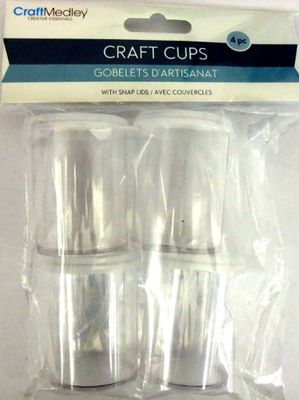 Gobelets d'artisanat avec couvercles (4) Craft Medley