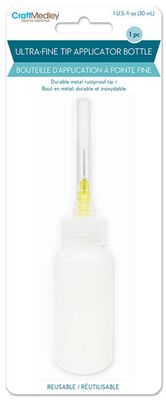 Bouteille d'application à pointe fine en plastique 1oz (30ml) Craft Medley Bouteille d'application à pointe fine en plastique 1oz (30ml) Craft Medley