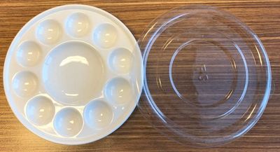 Color Mixing Tray Porcelain round 7¨1/2 407-7
