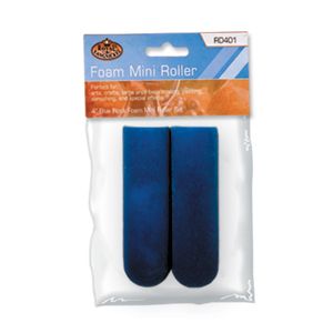 Ens. 2 mini rouleaux en mousse bleu "Flock"de 4" Royal & Langnickel