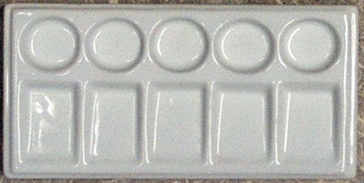 Palette de couleurs en porcelaine env. 4¨X7¨407-5