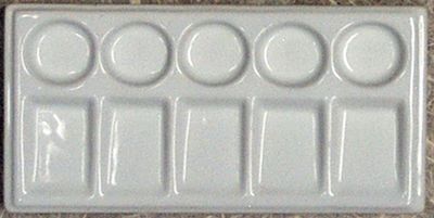 Palette de couleurs en porcelaine env. 4¨X7¨407-5 Palette de couleurs en porcelaine env. 4¨X7¨407-5