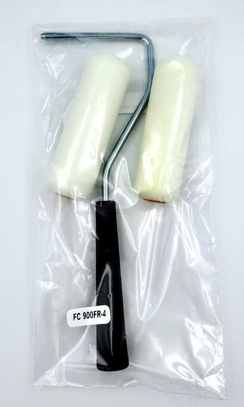 White Foam Roller with Handle - 4"