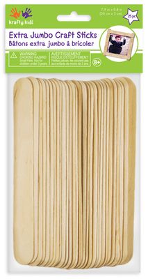 Bâtons plats à bricoler (25) 7.9"x.0.8" Krafty Kidi