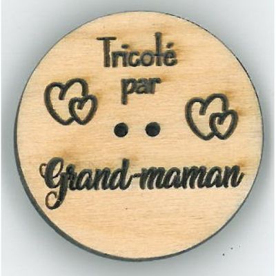 Bouton Tricoté par Grand-maman 1" 1/2