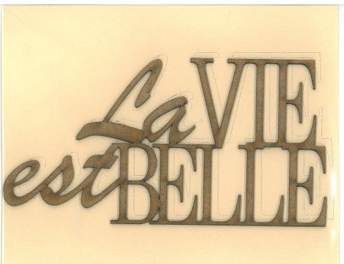 Appliqué La VIE est BELLE