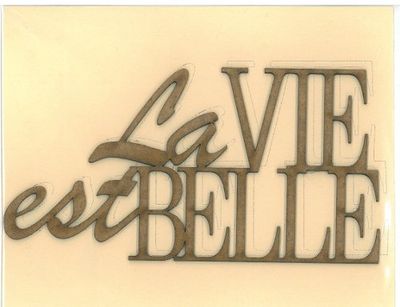 Appliqué La VIE est BELLE Appliqué La VIE est BELLE