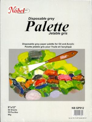 Palette jetable (gris) 9" x 12" (50 feuilles)
