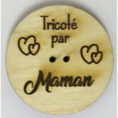 Bouton Tricoté par Maman 1" 1/2