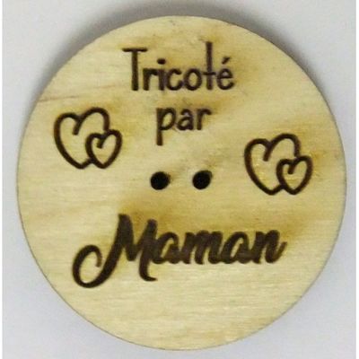 Bouton Tricoté par Maman 1" 1/2