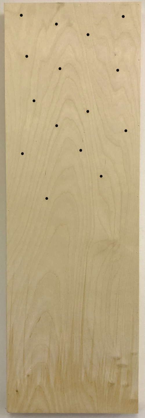 Wood canvas 10"x30" with holes for lights