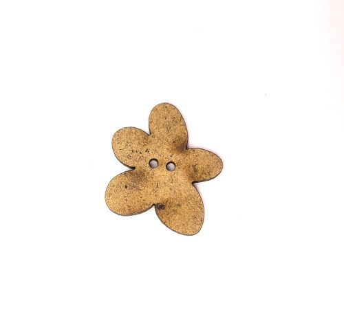 Wooden flower two-hole  1" 4337F-010M
