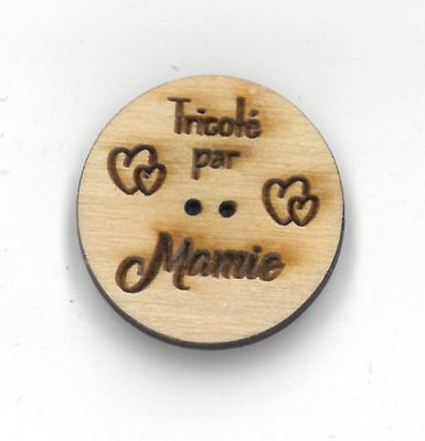 Bouton Tricoté par Mamie 1"