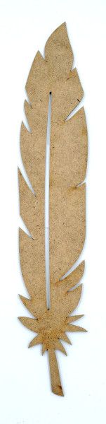 Plume en bois pointue 10"