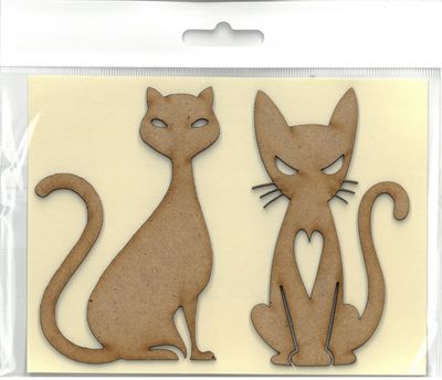 Cats - 2 shapes - around 2.5"x4"