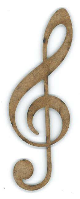 Appliqué - Note de musique - Clef de Sol 7"