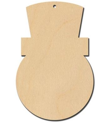 Bonhomme de neige - face - 4" de haut