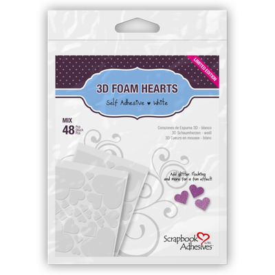 Mousse 3D - adhésif double face - Coeurs - 3L - 48 pièces Mousse 3D - adhésif double face - Coeurs - 3L - 48 pièces