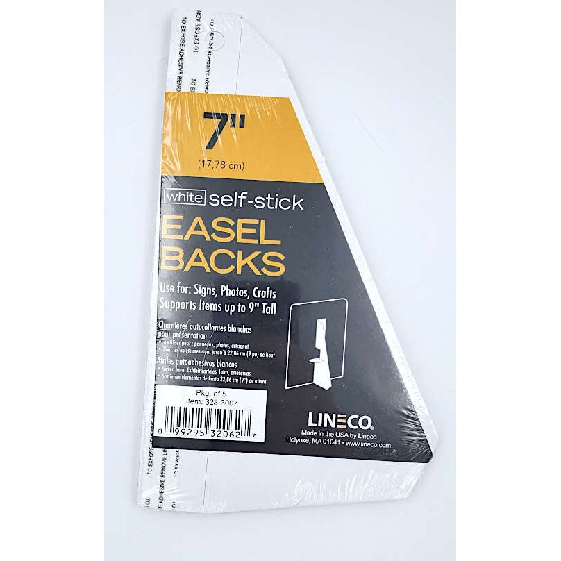 7" White Self Stick, Single Wing (5) Lineco