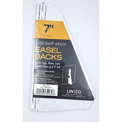 7" White Self Stick, Single Wing (5) Lineco