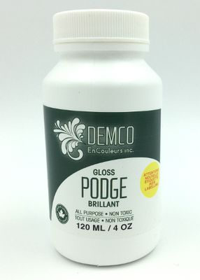 Colle podge brillant 4 oz Colle podge brillant 4 oz