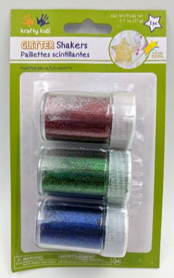Paillettes scintillantes (3 pots : Rouge, Vert, Bleu) 21g