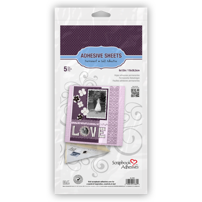 Feuilles adhésives 6 X 12 - 5 feuilles 3L Feuilles adhésives 6 X 12 - 5 feuilles 3L