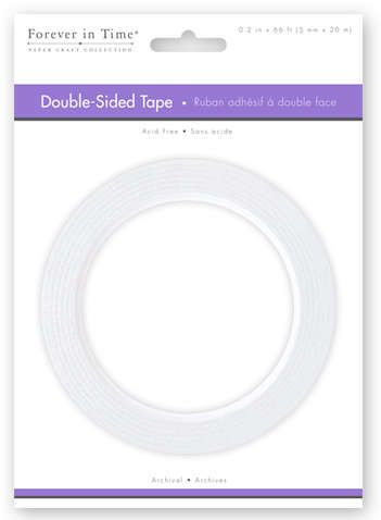 Double-Sided Tape 0.2"x66' (5mm x 20m) Forever in Time
