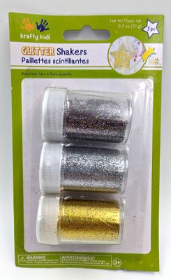 Paillettes scintillantes (3 pots : Or, Argent, Multi) 21g