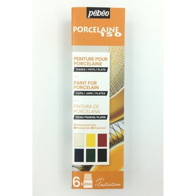 Set porcelain paint 6 x 20ml Pébéo Porcelaine 150 Set porcelain paint 6 x 20ml Pébéo Porcelaine 150